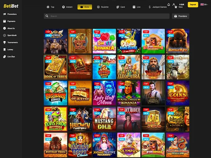 Lobby de juegos: tragaperras, mesas en vivo y game shows para España