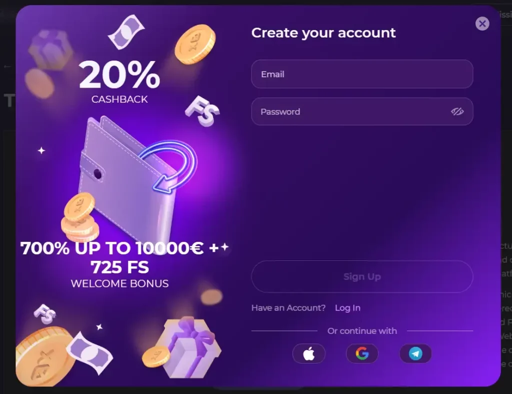 Registrarse e Iniciar Sesión en 0xbet Casino