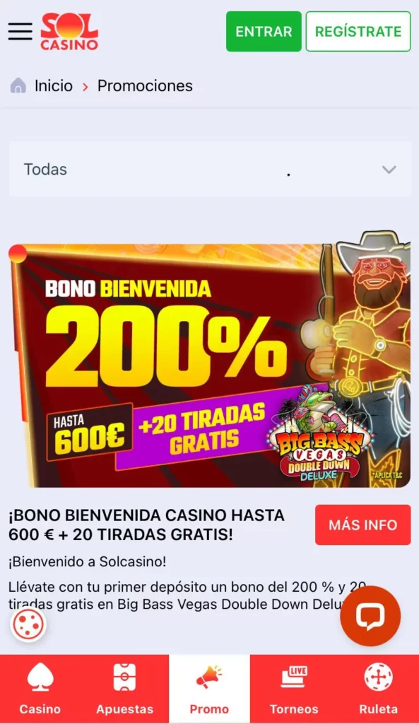 Bonos de Solcasino