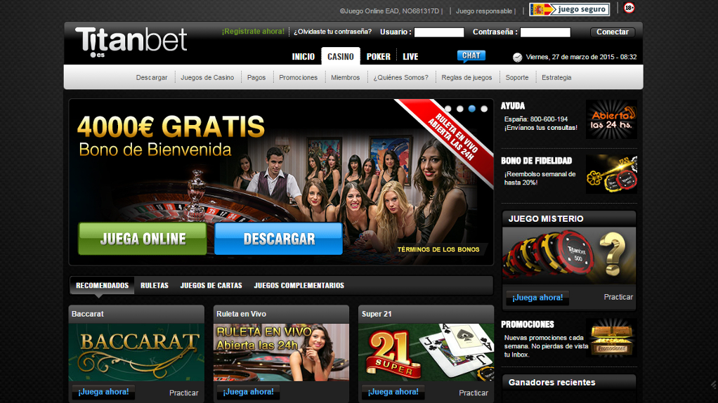 Juegos de casino Titanbet