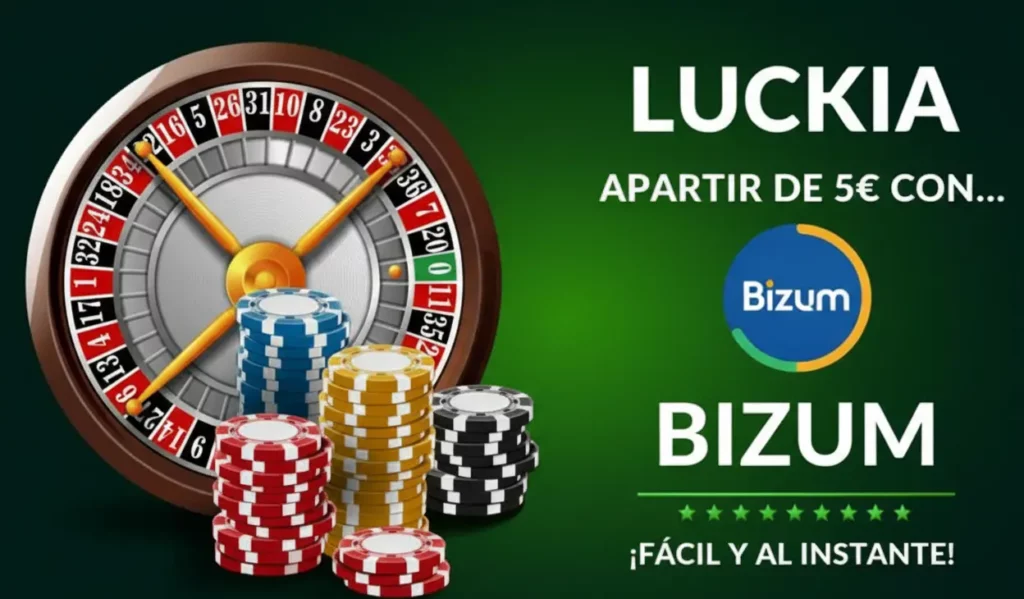 Luckia: Depósitos a partir de 5€ con Bizum