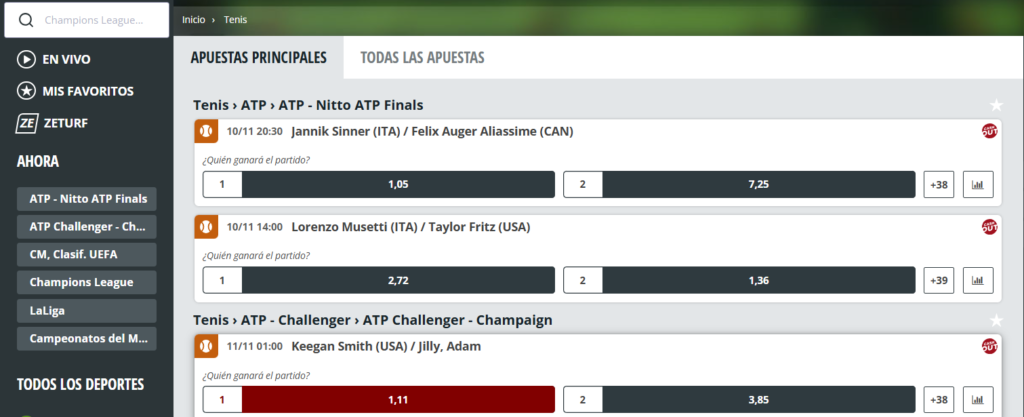 Apuestas en Tenis de Espana