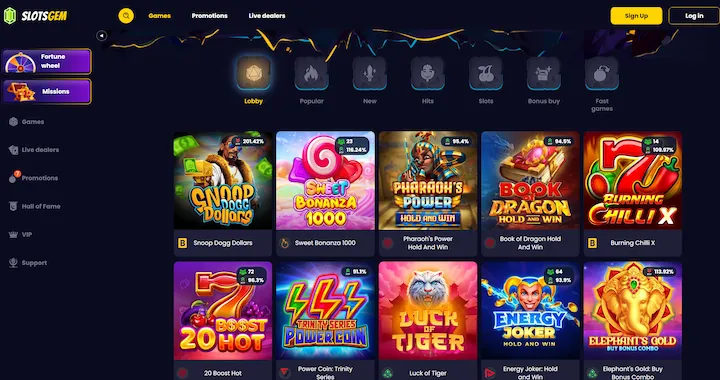 SlotsGem Online Casino