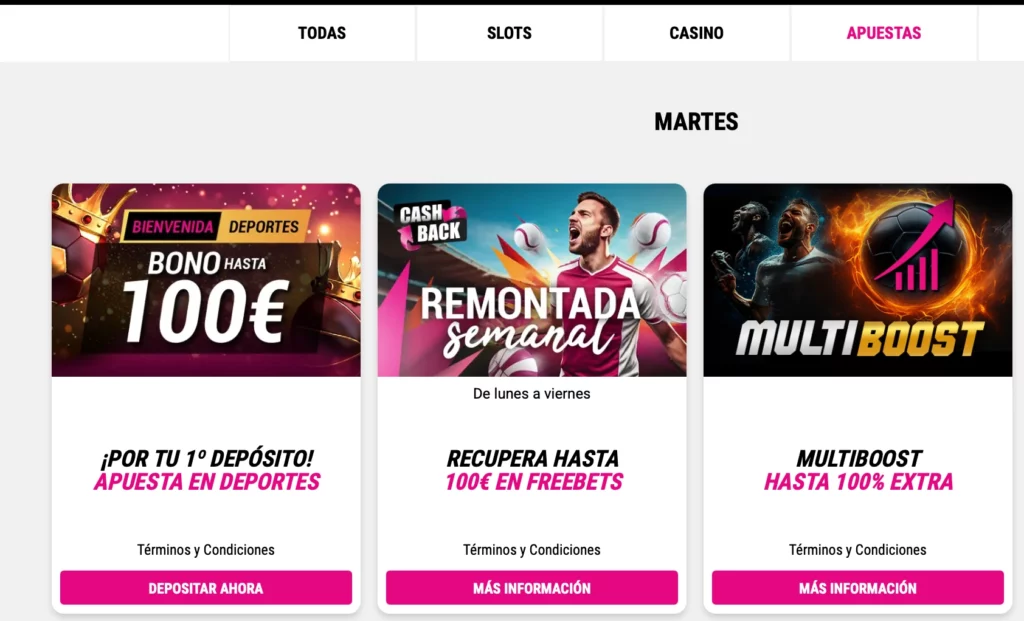 Promos para Casino y Deporte