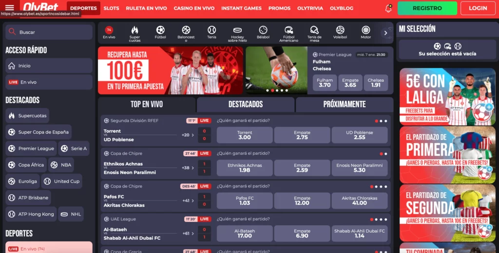 Apuestas en Vivo y Streaming Disponibles