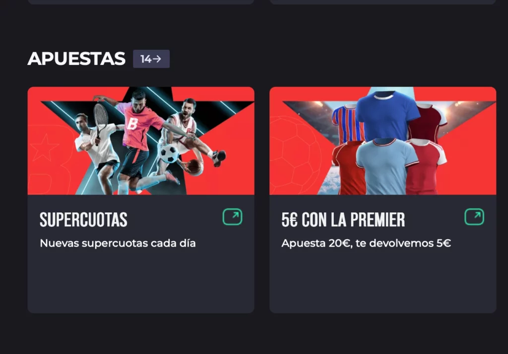Promos para Casino y Deporte