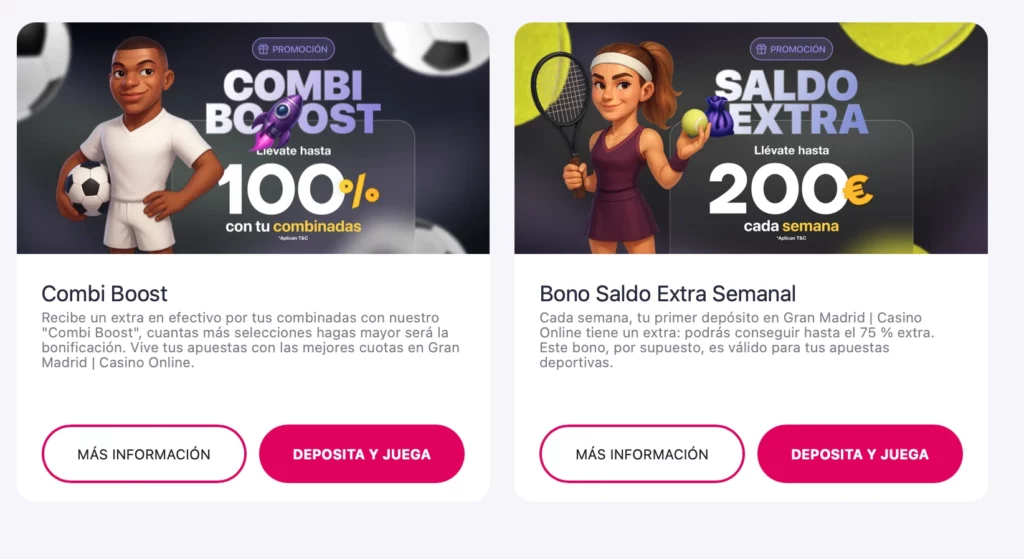 Promos para Casino y Deporte
