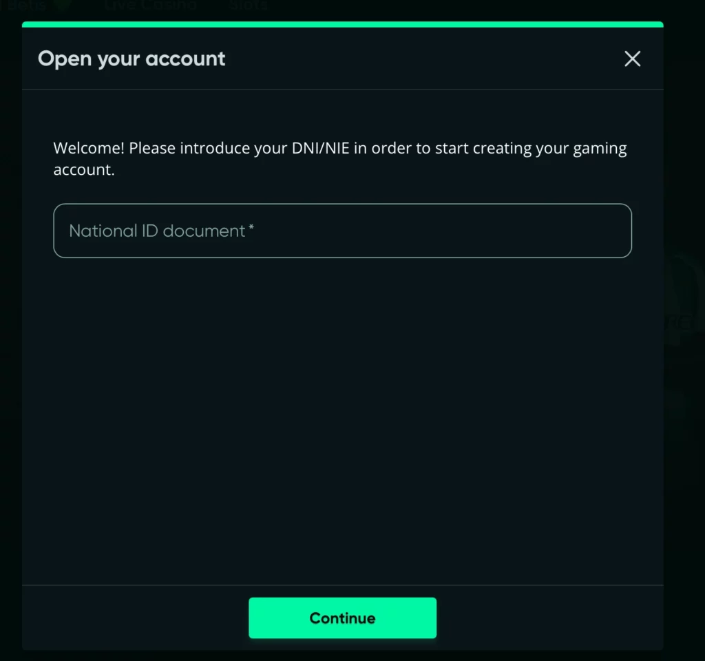 Registro Speedybet