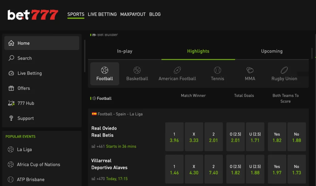 Apuestas en Vivo y Streaming Disponibles