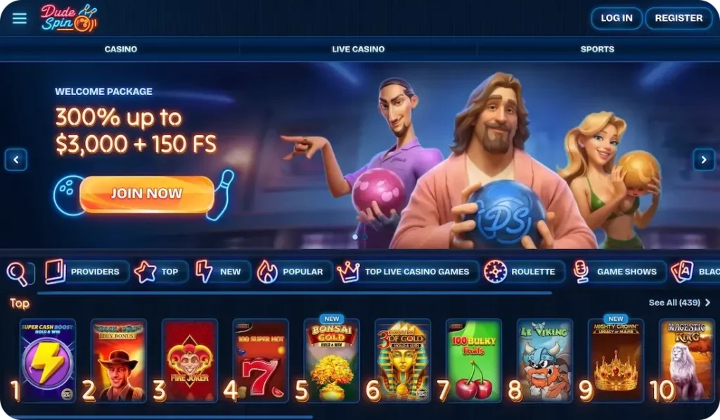 Dudespin Online Casino