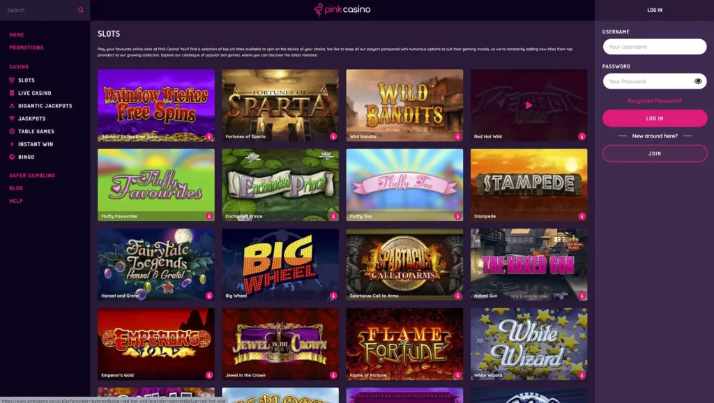 Pink slots