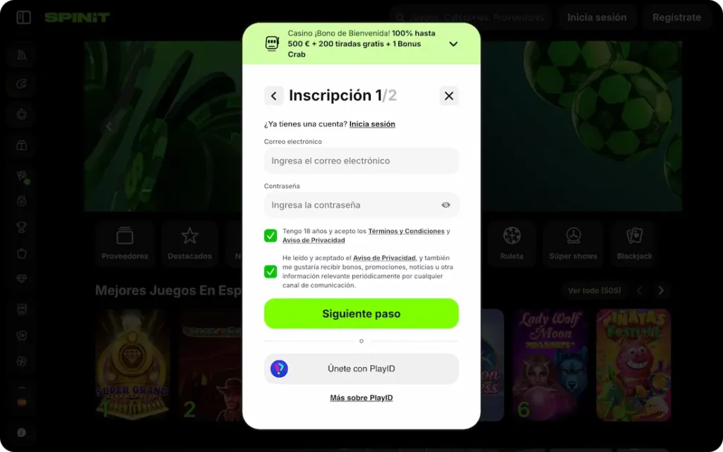Spinit registro