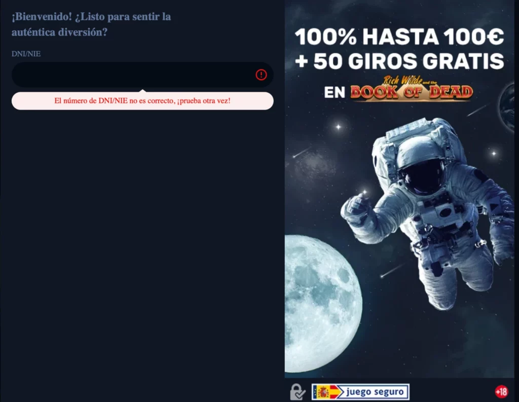 Registro Luna Casino
